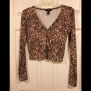 Leopard print crop top